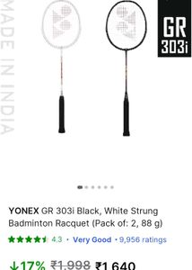 Pair Of Badmintion Racquet.