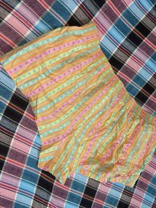 Y2k Striped &amp; Dotted Shorts