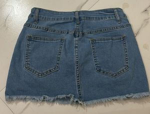 Denim mini skirt