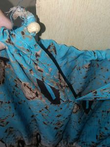 Blue Printed Romper for Women