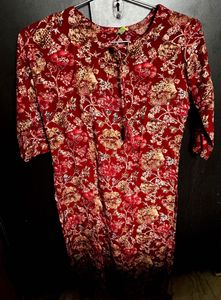 Maroon floral Kurti