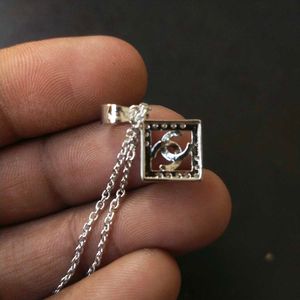 Pure Silver Rhodium Chanel Inspired Necklace