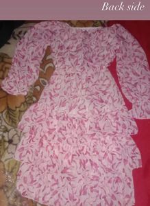 Pink Floral Ruffle Mini Dress🩰🎀