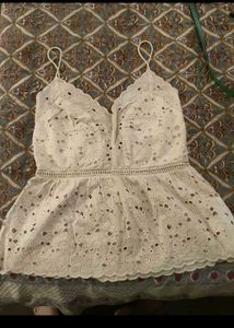 cream Lace Cami Top