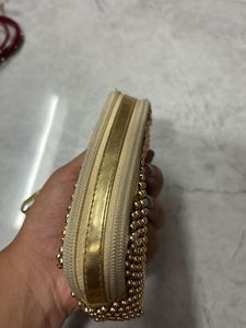 Vintage Beaded Gold Wristlet