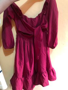 MAROON DRESS