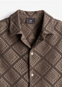 H&amp;m Crochet Beige Shirt