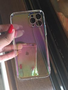 IPhone11Pro Rainbow Reflective Transparent Phone Cover Case