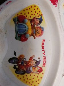 Noddy Party Ride Thick  Plastic Plate