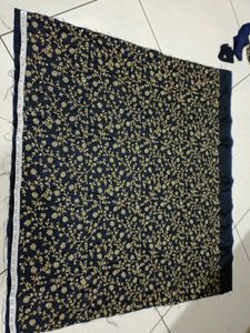 Embroidered Navy Blue Dress Material