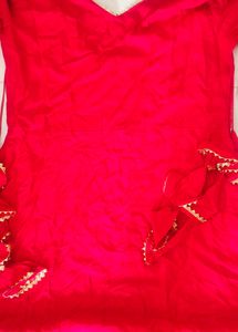 Plain Red Dress L Size Kurta