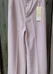 Beige Wide Leg Pants