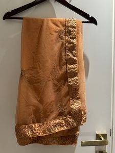 Dark Peach Heavy Lehenga With Cancan