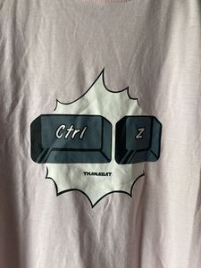 Ctrl Z Graphic Tee – Light Pink