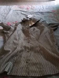 Turquoise Button-Up Jacket