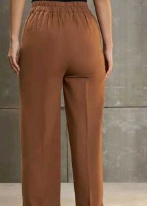 Brown Wide-Leg Trousers