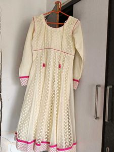 Cream (Ghee) Colour Anarkali Dress