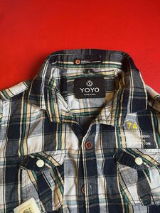 Boys Plaid Hoodie Shirt