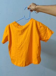 Yellow Graphic Print Tee