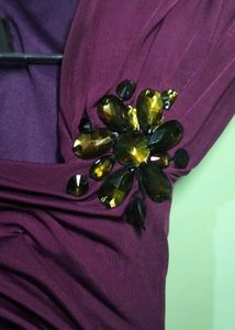 Purple Knee Length Dress 💜