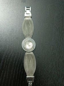 Silver Tone Mesh Bracelet Watch