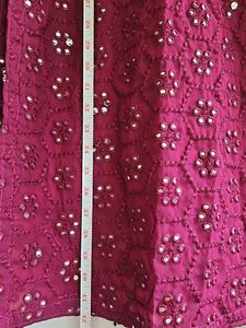 Maroon Embroidered Kurti
