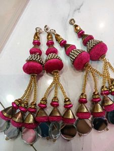 Pink & Gold Tassels