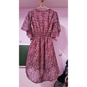Floral Print Hi-Lo Dress