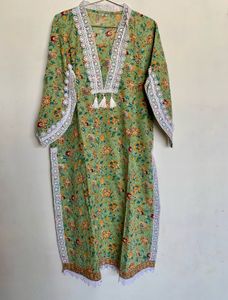 Lace Kurta With Harem Pants And Dupatta