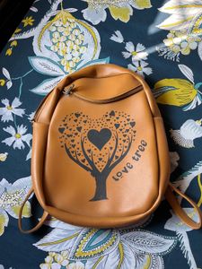 Mini Sand browncolour bag-1 main Chain and1 Front