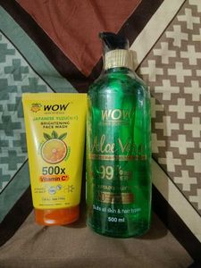 pack of 3 , face wash, serum, aloe vera gel