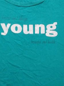 Turquoise &#39;Young&#39; Graphic Tee
