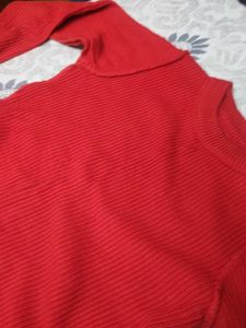 Red Knit Pullover