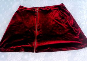 Red Velvet Skirt