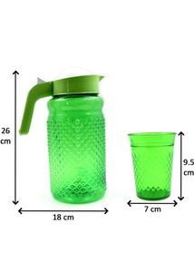 Unbreakable Plastic Drinking Water Jug &amp; Glass