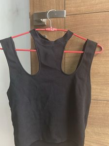 Black Cutout Tank Top