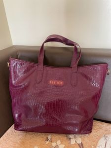 Elliot Purple Croc Tote Bag