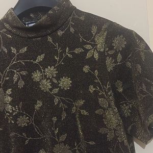 Floral Mock Neck Top