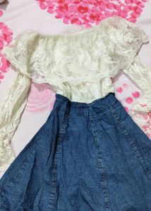 WHITE OFFSHOULDER MINI DRESS