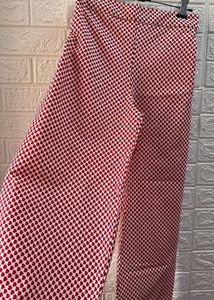 Red Heart Print Pants
