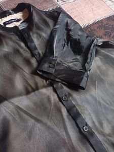 Black Organza Shirt For Women