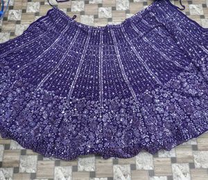 Purple Sequin Lehenga Choli