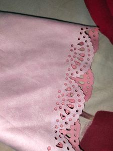 Pink Eyelet Sleeve Crop Top Velvet Like New
