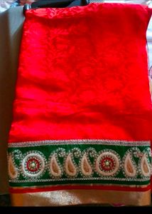 Red and Green Sari