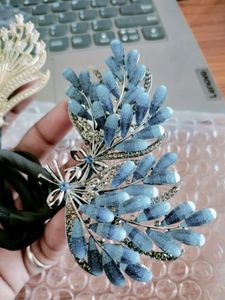RHINESTONE FLOWER HAIR CLIPS