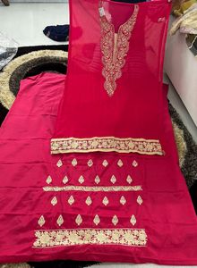 Unstitched Fabric Cut Piece With Embroidery