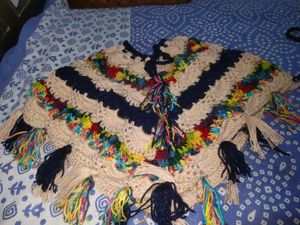 New Kids Winter Wool Handmade Poncho