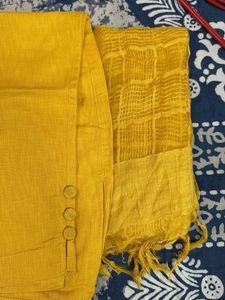 Vibrant Yellow Zari Suit