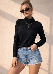 🎀Black Turtleneck Long Sleeve Top B