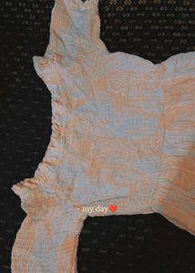 Peach Off-Shoulder Mini Dress( One Piece)
